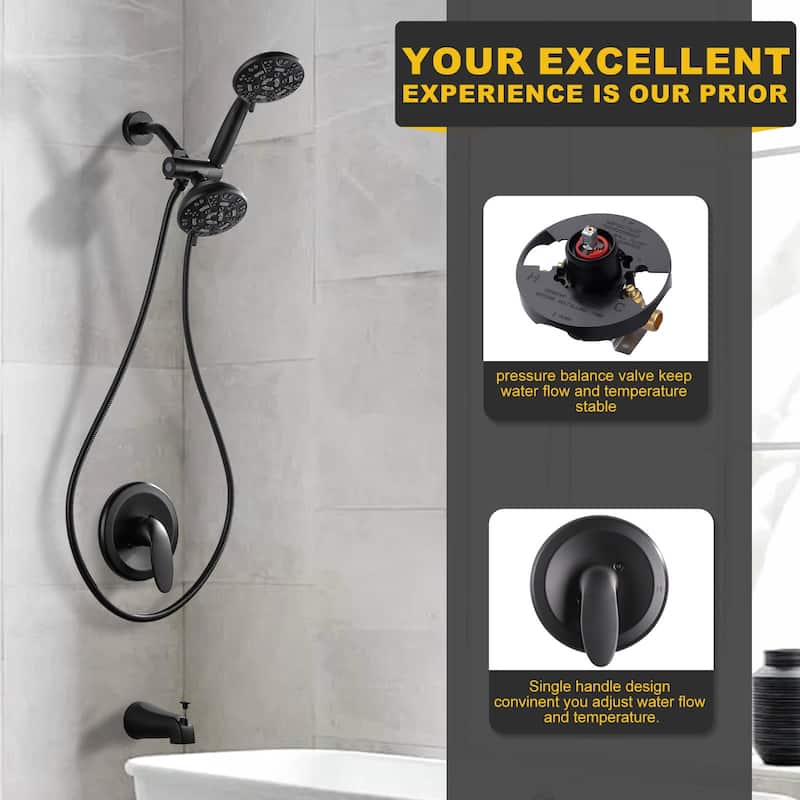 WOWOW Single Handle 1-Spray Tub and Shower Faucet