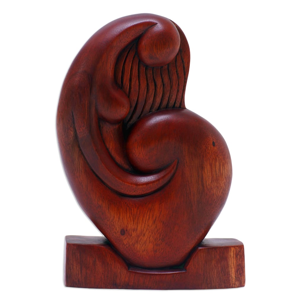 Novica Handmade Graceful Woman Wood Sculpture