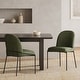 preview thumbnail 2 of 31, Christopher Knight Home - Marden Modern Upholstered Dining Chair Set with Curved High Back - Set of 2 Bronze+Green