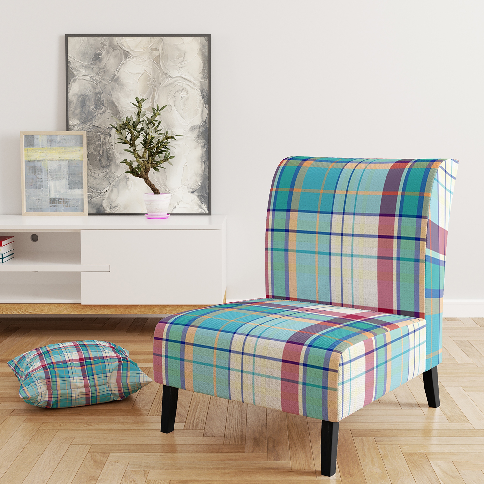 Red tartan chair deals