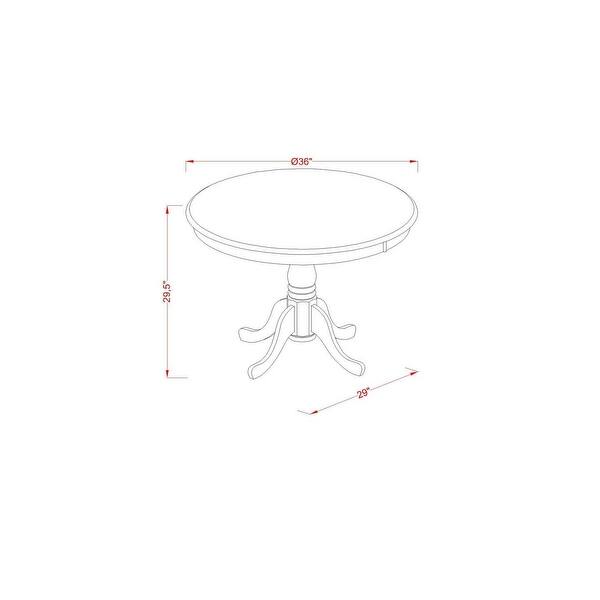 3-Piece Linen White Finish Solid Wood Top - Dining Room Set (Seats 4 ...