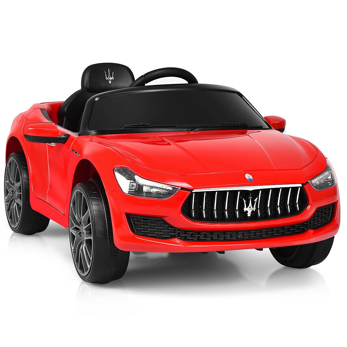 Gymax 12V Maserati Licensed Kids Ride On Car W Rc Remote Control Led Lights Mp3