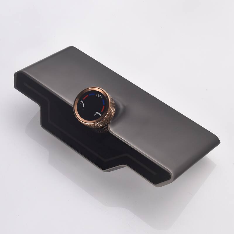 Modern Matte Black/ White Wall Mount Digital Display Bathroom Faucet includes Hardware