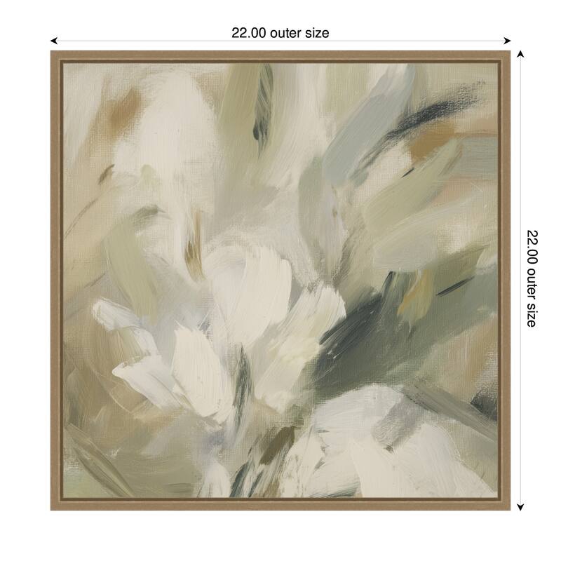 Kate and Laurel Olive Bloom No. 1 by Amy Lighthall Framed Canvas Wall Art Print