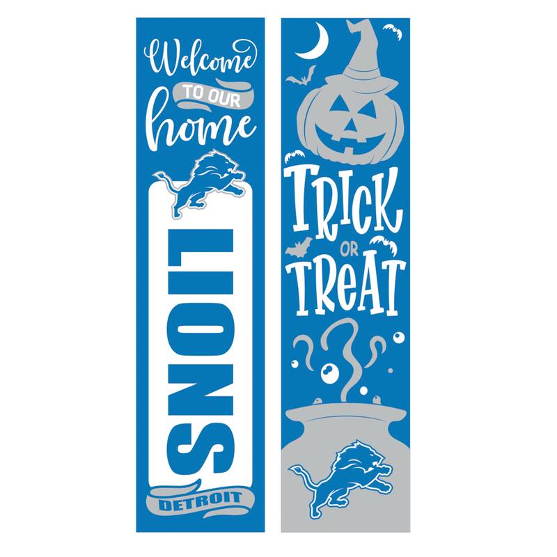 47" Double Sided Seasonal Porch Leaner, Detroit Lions - 47" x 11.25"