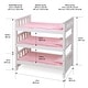 preview thumbnail 4 of 7, Badger Basket 1-2-3 Convertible Doll Bunk Bed with Bedding and Free Personalization Kit - Pink/Stripe