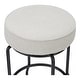 preview thumbnail 8 of 8, NADAAL STUDIOS Loric Swivel Counter Stool, Round Upholstered Seat with Piping Detail, Light Brown