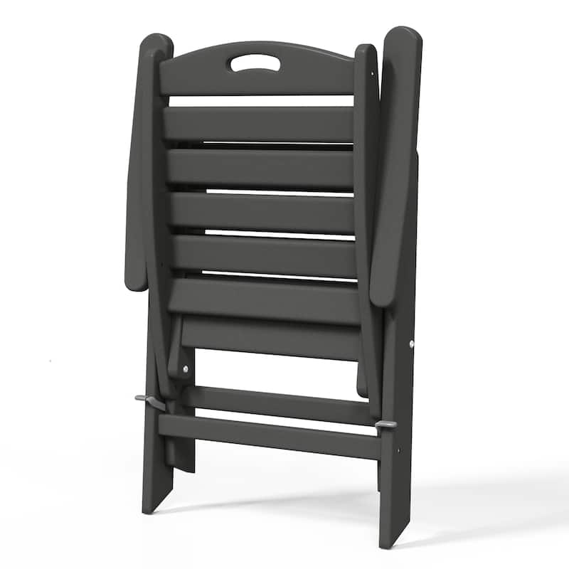 Laguna 5-Piece Square Table Folding Highback Chair Dining Set