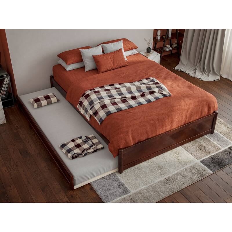 Barcelona Panel Platform Bed with Twin Trundle