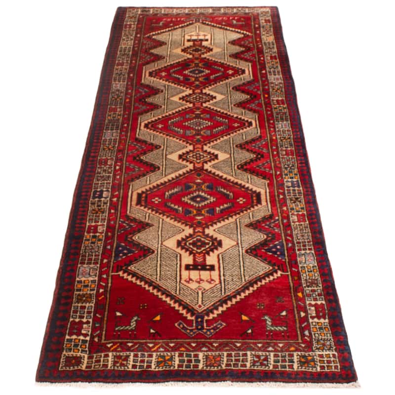 ECARPETGALLERY Hand-knotted Konya Anatolian Red Wool Rug - 3'9 x 10'6