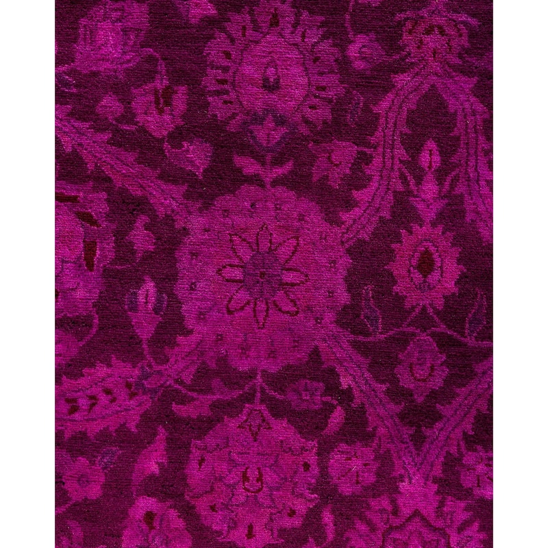 Fine Vibrance One-of-a-Kind Hand-Knotted Area Rug - Pink, 8' 1" x 10' 5" - 8' 1" x 10' 5"