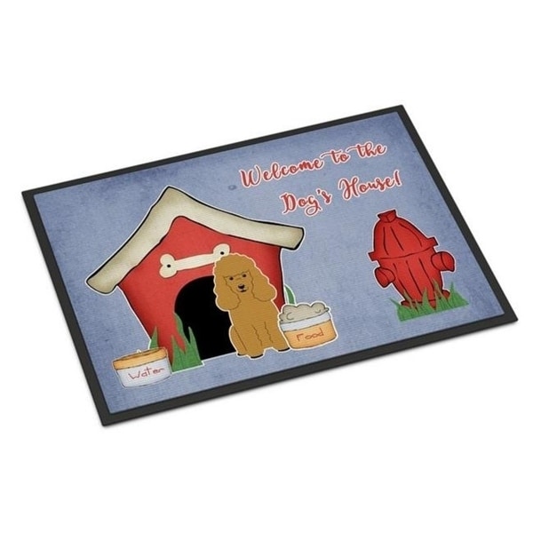 Carolines Treasures BB2823JMAT Dog House Collection Poodle Tan Indoor or Outdoor Mat 24 x 0.25 x 36 in.