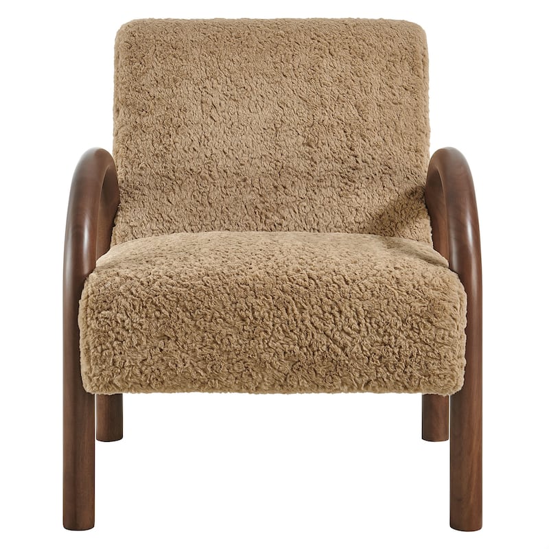 Lunet Faux Shearling Accent Armchair