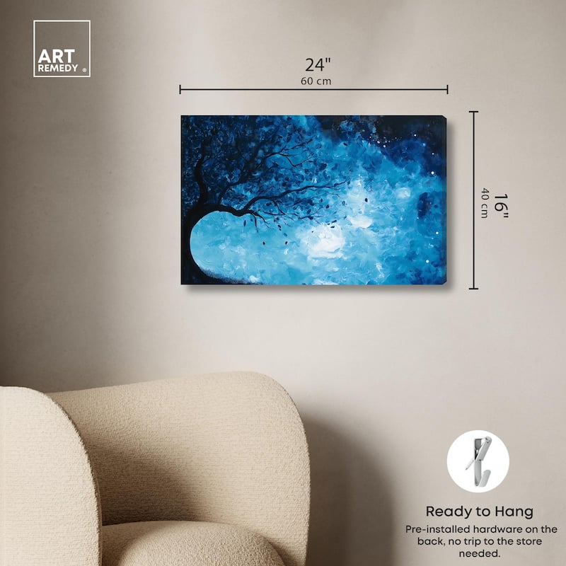 Fire and Ice Tree II Canvas by Art Remedy, Gallery Wrapped
