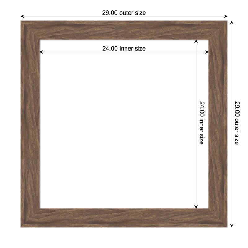 Pia Medium Brown Framed Dry Erase Magnetic Board - 29 x 29 in