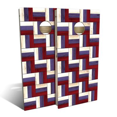 Patriotic Pattern Outdoor Cornhole Board Set