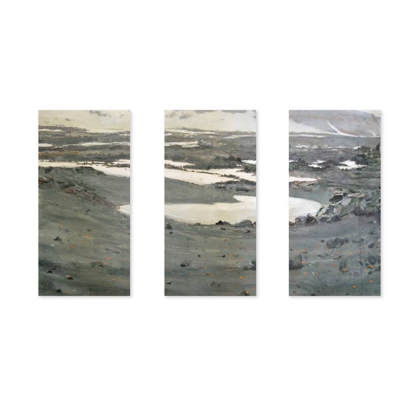 "Back To Basecamp 30" Set of Three Framed Textured Wall Art