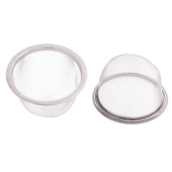 Tea Leaves Spice Mesh Net Strainers 75mm Outer Dia 2Pcs - Silver - Bed ...
