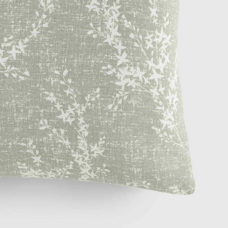 Elegant Patterns Cotton Decor Throw Pillow in Willow