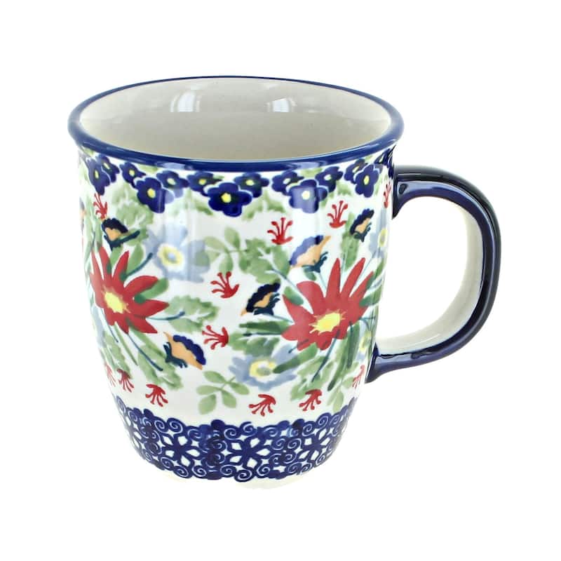 Blue Rose Polish Pottery Manufaktura Coffee Mug - Jungle Bouquet