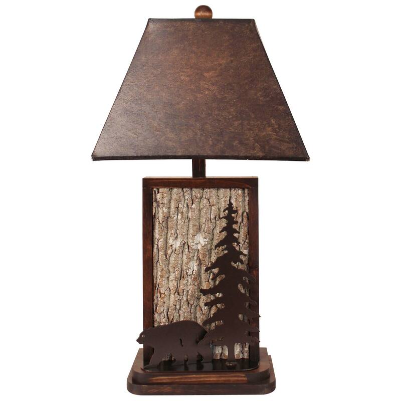 Rustic Aspen and Poplar Bark Table Lamp