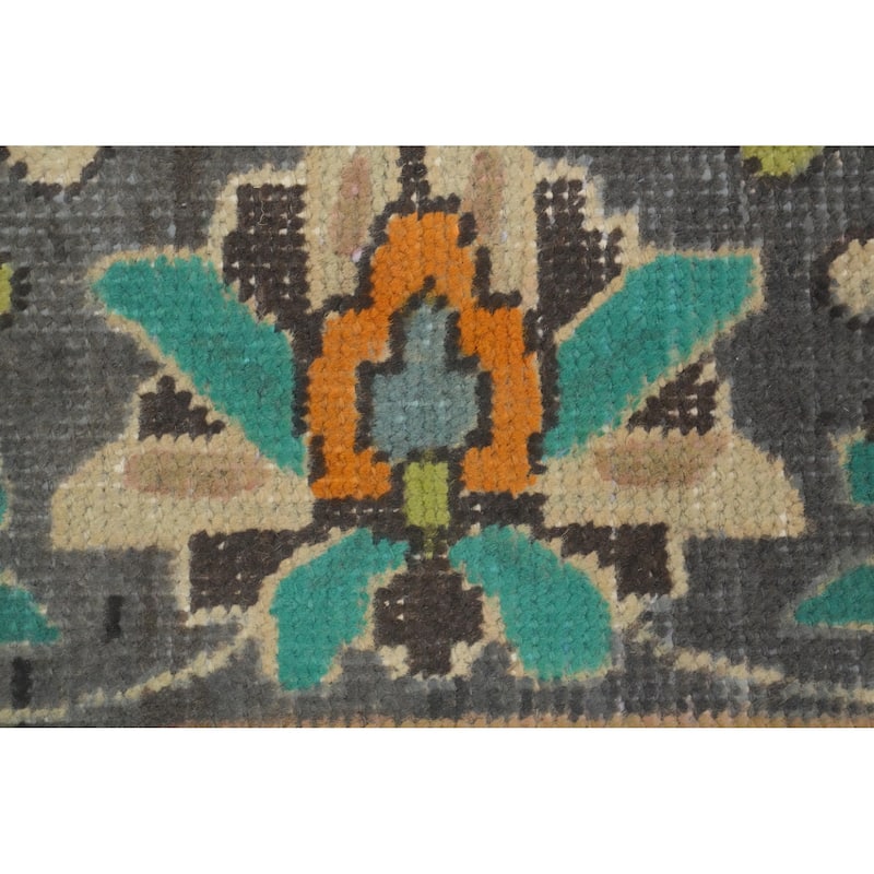 Hand Knotted Oriental 100% Wool Carpet Traditional Floral Navy Blue & Blues Tabriz Area Rug - 12' 3'' X 9' 4''