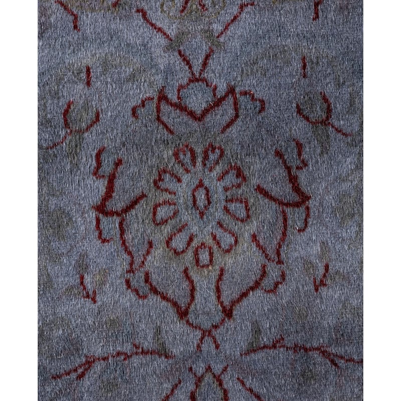 Overdyed One-of-a-Kind Hand-Knotted Area Rug - Gray - 8' 1" x 10' 4"