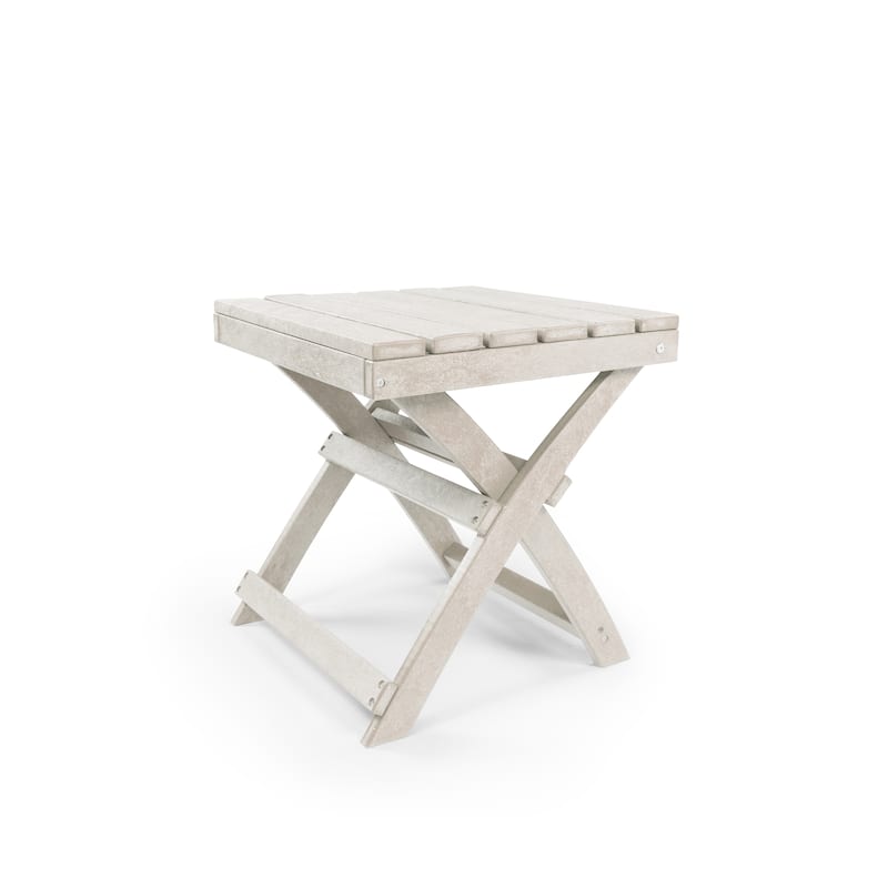 Santorini Fully Assembled All-Weather Recycled HDPE Outdoor Folding Side Table