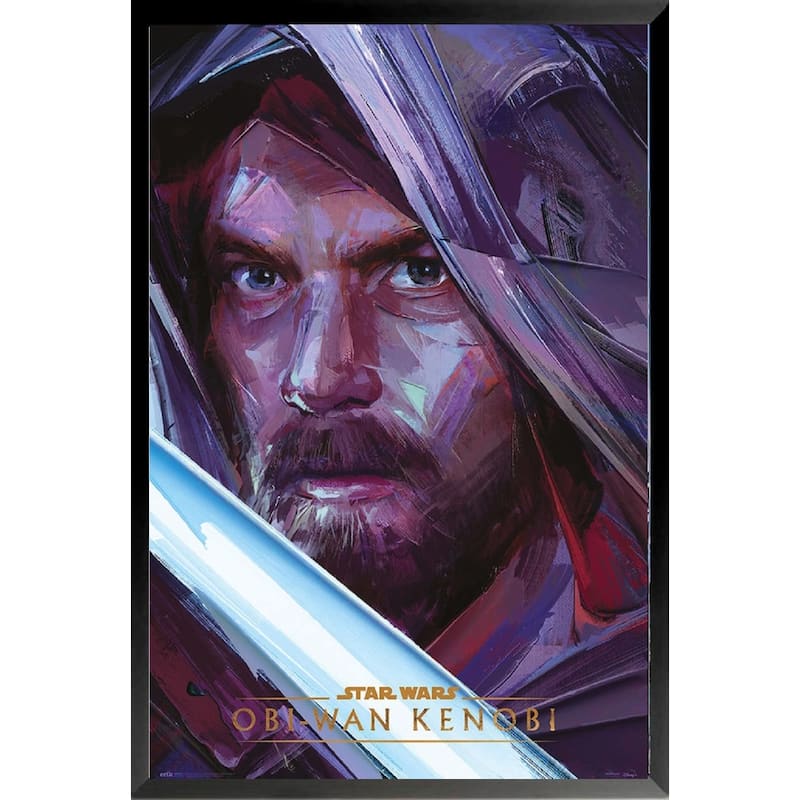 Star Wars Obi-Wan Kenobi New Series Advertisment Framed Poster - 24 x 36 Inch