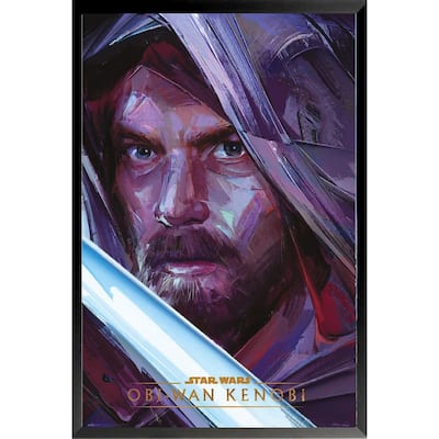 Star Wars Obi-Wan Kenobi New Series Advertisment Framed Poster - 24 x 36 Inch