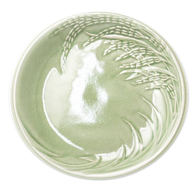 Handmade Celadon ceramic dessert plates (Thailand) Bed Bath & Beyond