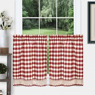 Achim Buffalo Check Window Curtain Tier Pair