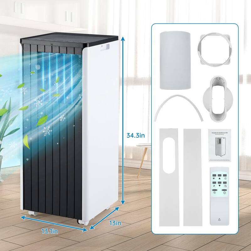 8,000BTU Portable Air Conditioners, 3-in-1 AC Unit for Room up to 350 Sq. Ft