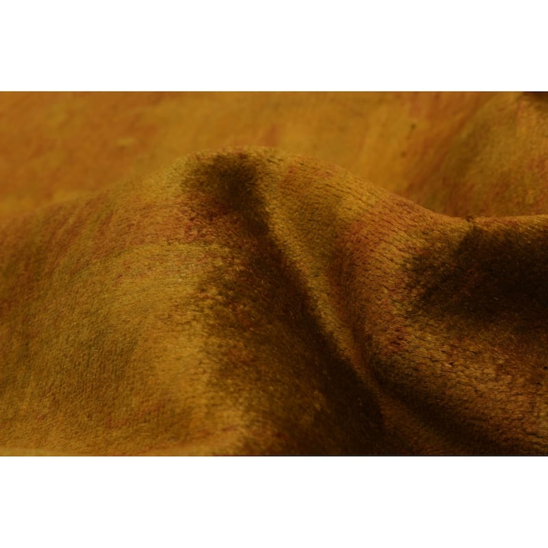 ECARPETGALLERY Hand-knotted Vibrance Brown, Olive Wool Rug - 9'0 x 11'9