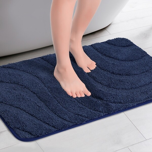 Non Slip Bath Mat, Geometry Bathroom Rug Absorbent Washable