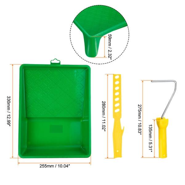 slide 3 of 8, 14pcs Paint Roller Kit, 1.5" Chemical Fiber Paint Brushes, for Walls Ceilings - Multicolor - 1.5 Inch Multicolor