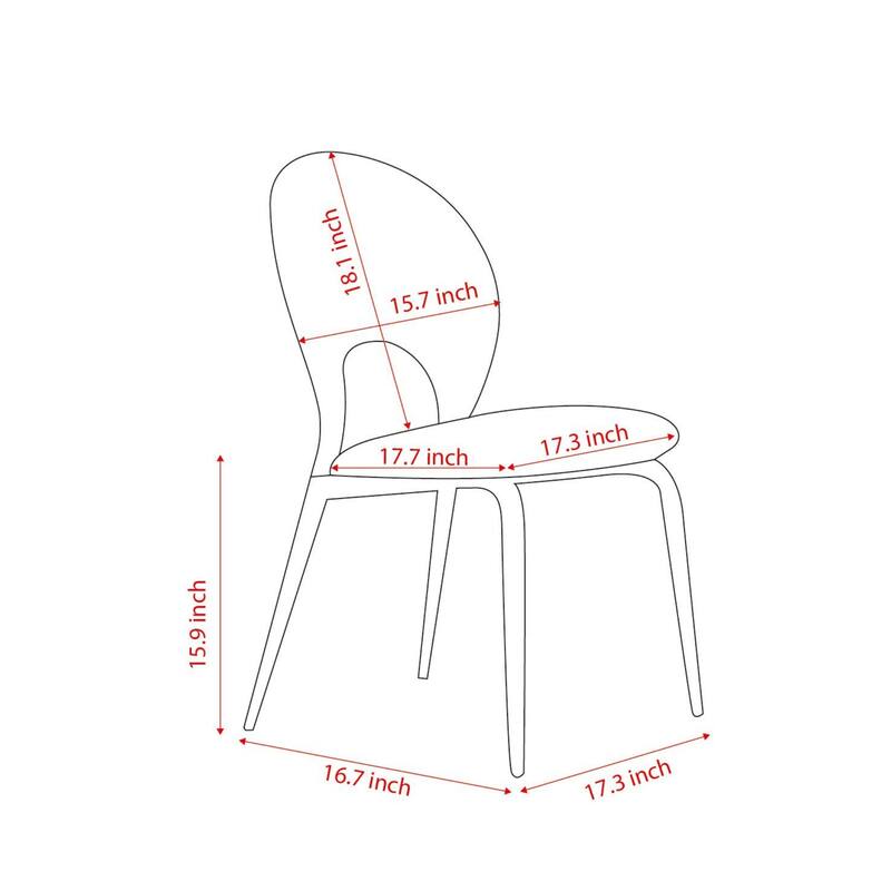 Faux Leather Dining Chair Set of 2