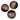 Creative Scents Schonwerk Walnut Decorative Orbs for Bowls and Vases (Set of 3)