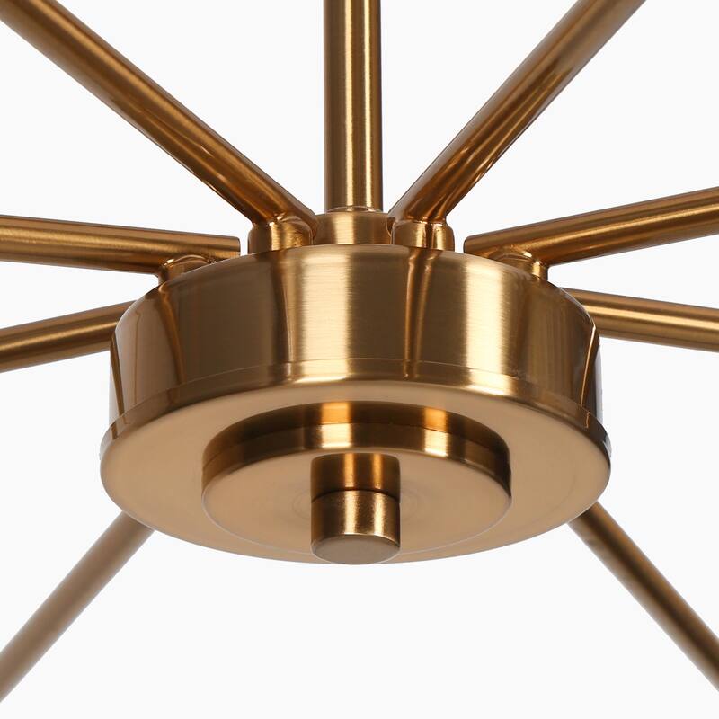Modern Gold LED Chandelier 8-Light Wheel Candle Lights for Dining Living Room
