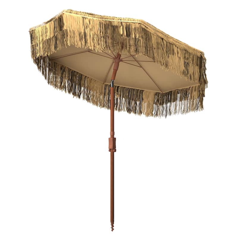 SAFAVIEH Outdoor Selah 6.5 Ft Tiki Umbrella