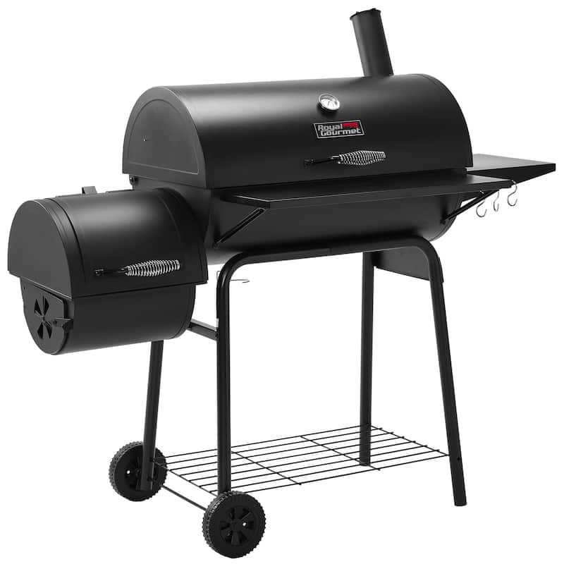 Royal Gourmet CC1830S Charcoal Grill with Offset Smoker,Black