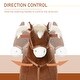 preview thumbnail 6 of 8, Large Plush Rocking Horse with Pedals and Wheels for Ages 5-16, 130 lbs Capacity