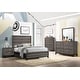 preview thumbnail 1 of 19, Watson Transitional Panel Grey Oak Bedroom Set Full - 5 Piece