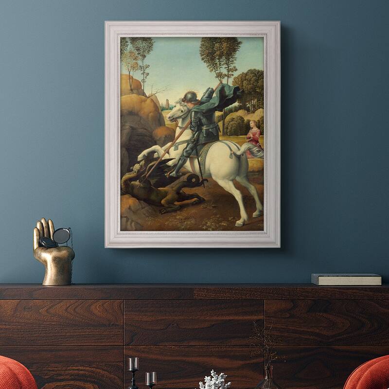 Saint George and the Dragon Premium Framed Canvas- Ready to Hang