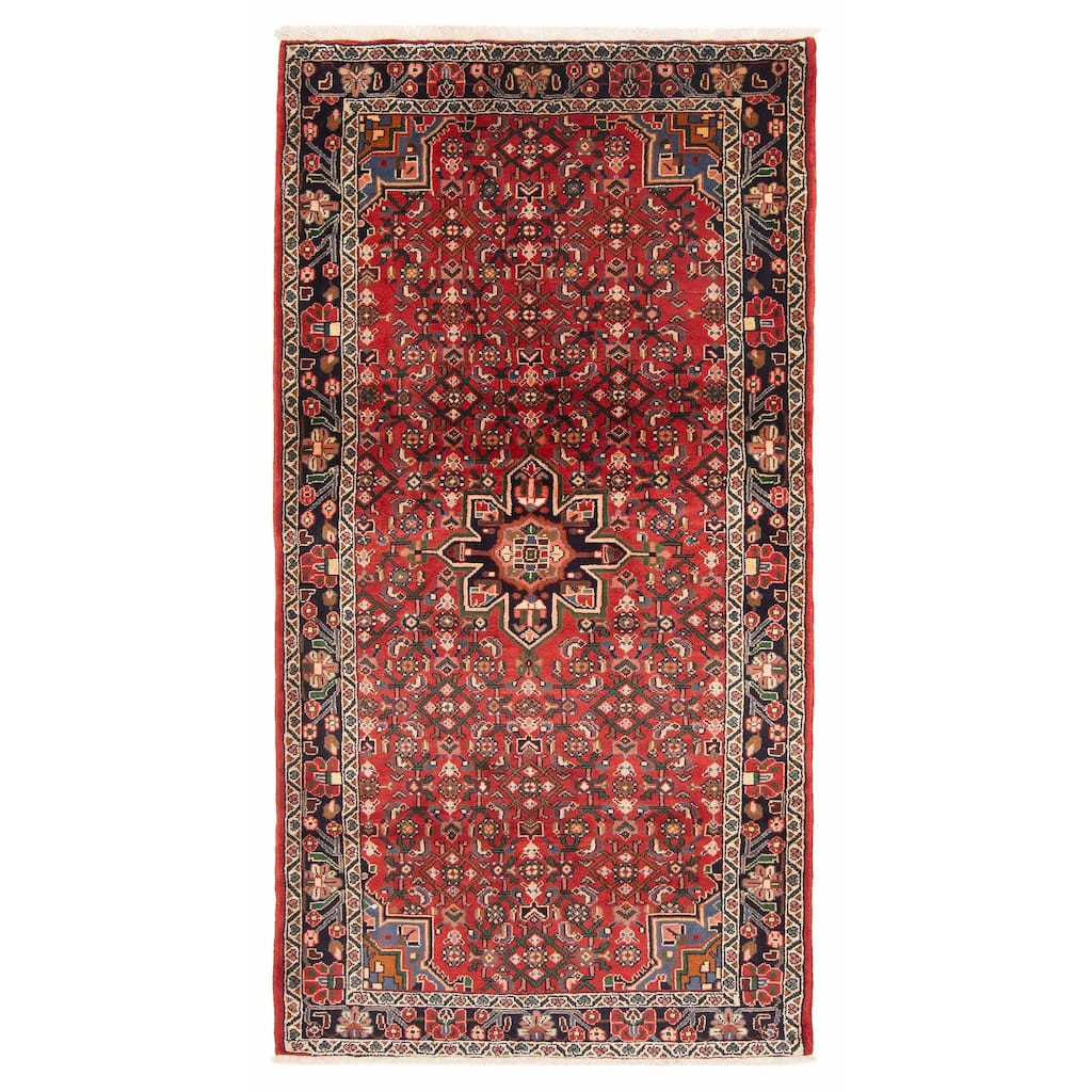 ECARPETGALLERY Hand-knotted Andelz Red Wool Rug - 4'0 x 7'9