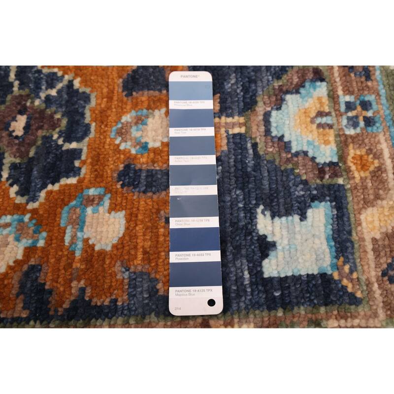 ECARPETGALLERY Hand-knotted Modern Oushak Navy Wool Rug - 8'3 x 9'11