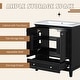 preview thumbnail 4 of 14, 30" Bathroom Vanity with Sink - Solid Wood Frame & MDF, Multi-Storage Design, Soft-Close Doors & Drawer, Modern Bathroom Cabinet