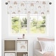 preview thumbnail 2 of 4, Boho Rainbow Window Curtain Valance - Blush Pink Dusty Rose Gold Yellow Mauve Taupe Beige Bohemian Stars Sun Celestial Vintage