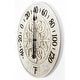 preview thumbnail 3 of 12, Blanc Fleur Outdoor Decorative Round 15 inch Wall Thermometer by Infinity Instruments - 15 x 1.38 x 15