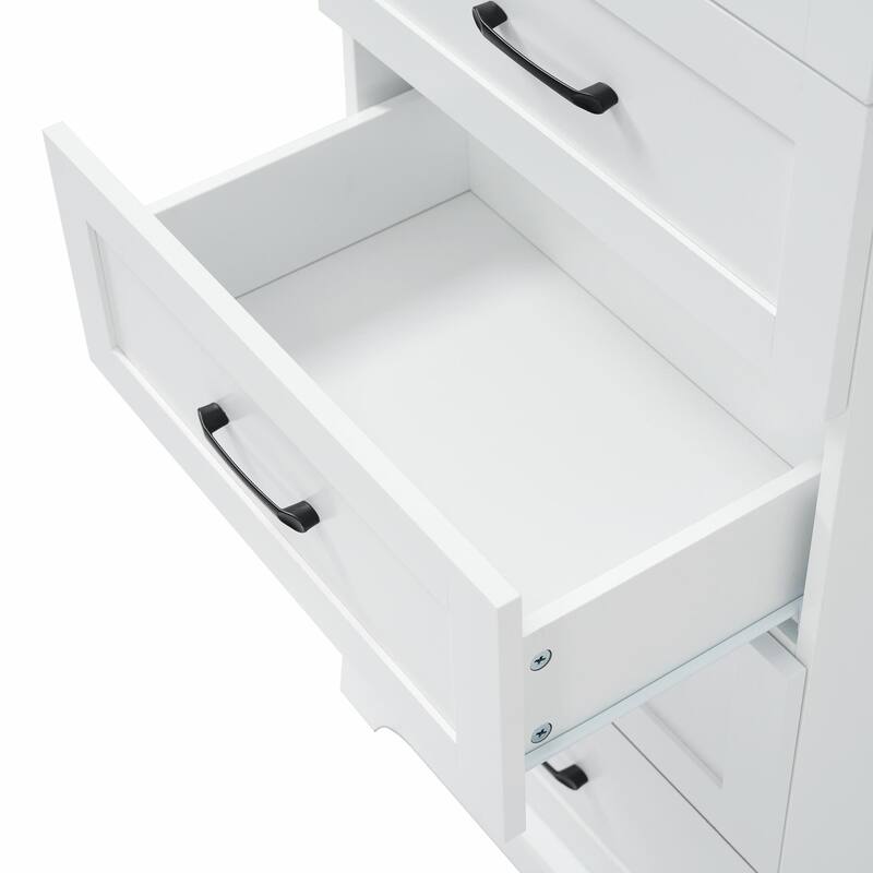 71.6" Free-Standing Bathroom Vanity with 2 Damping-Hinge Doors, 3 Drawers (Including 1 Deep Drawer), and Adjustable Shelves
